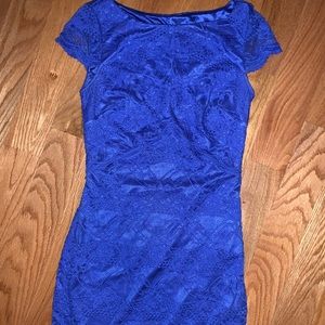 Guess Blue Lace Cocktail Dress
